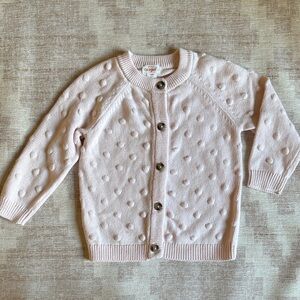 Cat & Jack Light Pink Textured Dot Cardigan size 18M